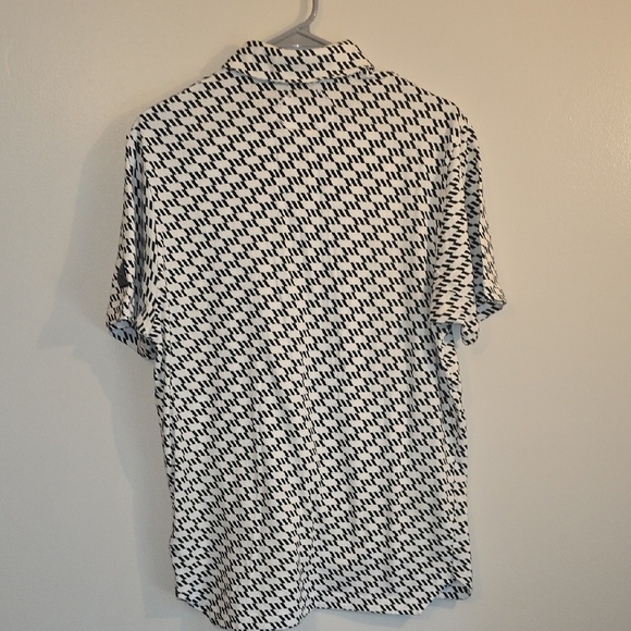 adidas Monochrome Patterned Polo Shirt LOT M - Picture 3 of 5